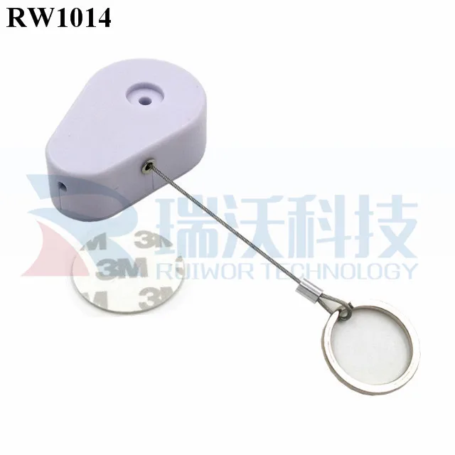 Выдвижной Поводок из стальной проволоки RUIWOR RW1014 с выдвижным кольцом для ключей для розничного магазина, дисплей с защитой от кражи