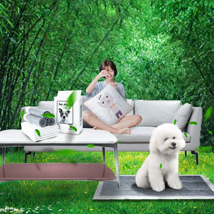 China Wholesaler High Quality 6 layers Pet Training Pads With Carbon Filter For Dogs Cats And Guinea Pig