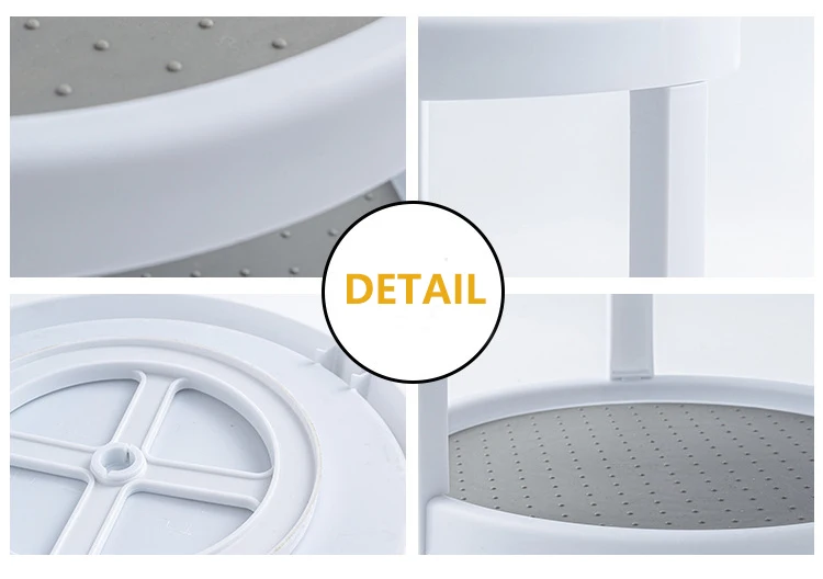 Нескользящая вращающаяся на 360 градусов кухонная полка для хранения