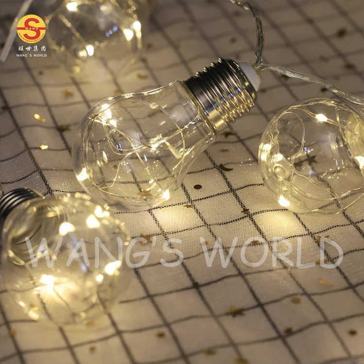 IP44 Solar Powered Indoor Outdoor Christmas String Lights Plastic Bulbs For Garden