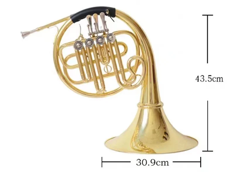 wholesale b flat 4 key brass wind Bb french horn instrument