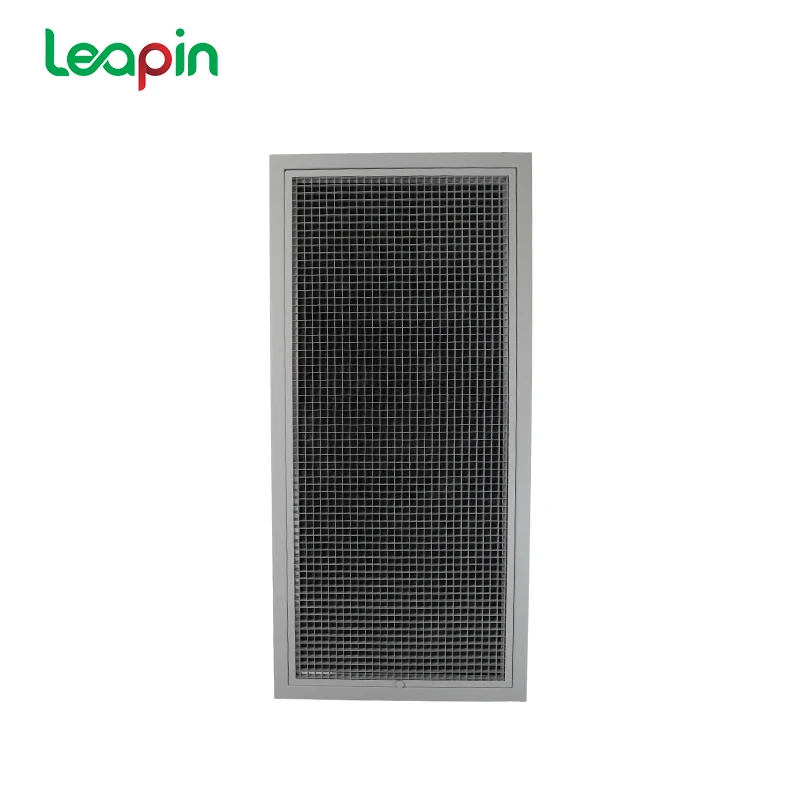 Hinged Door Eggcrate Type Air Return Grille with Removable Filter for Ventilation
