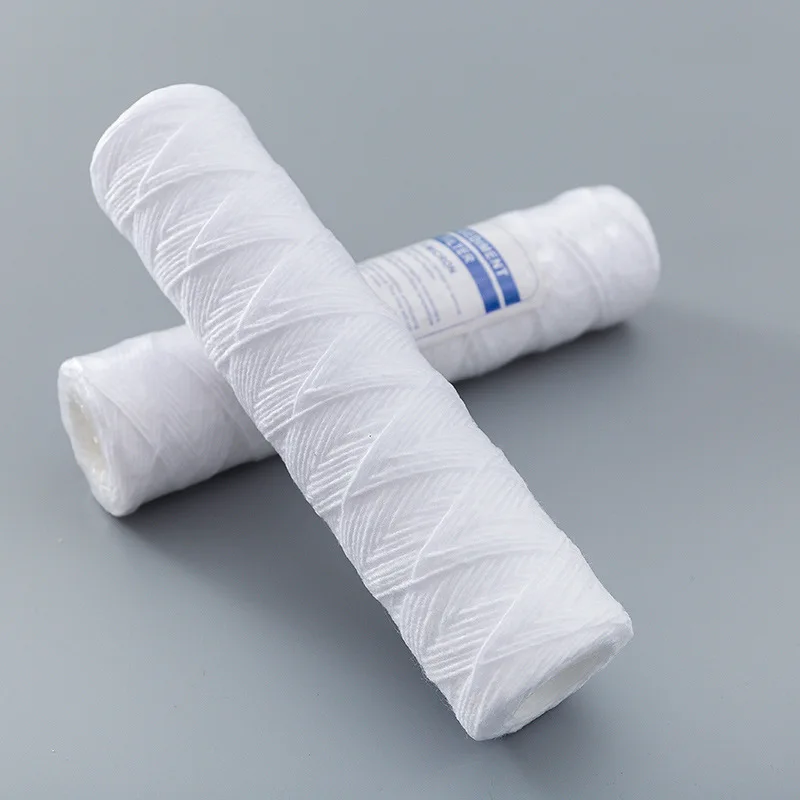 CE 10 Inch 1 Micron Water PP Cotton Yarn String Wound Filter Cartridge for Industrial Pharmaceutical Water Treatment