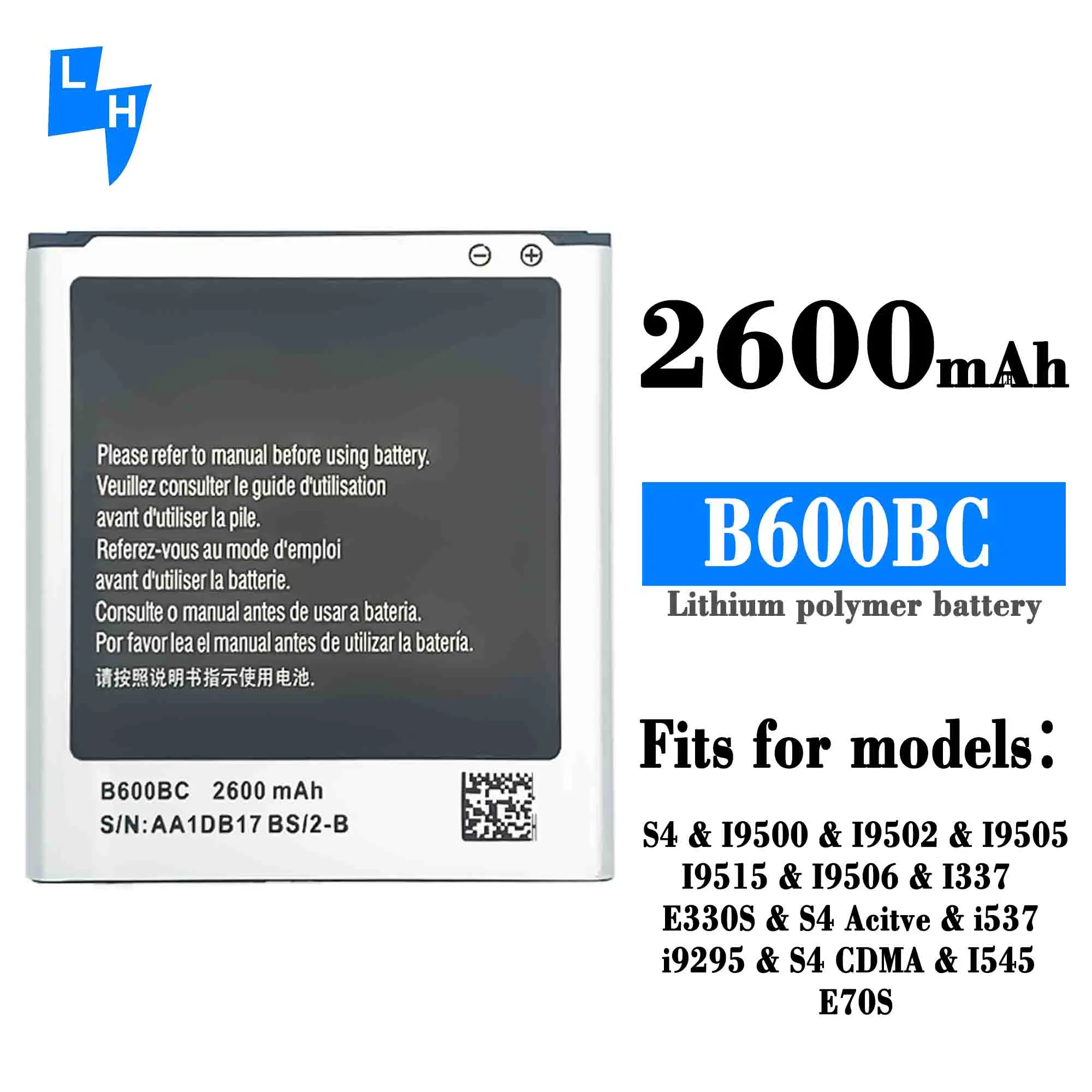 Аккумулятор для мобильного телефона samsung S4 2600 мАч B600BC B600BE B600BU i9500 I9502 GT-I9505 I9508