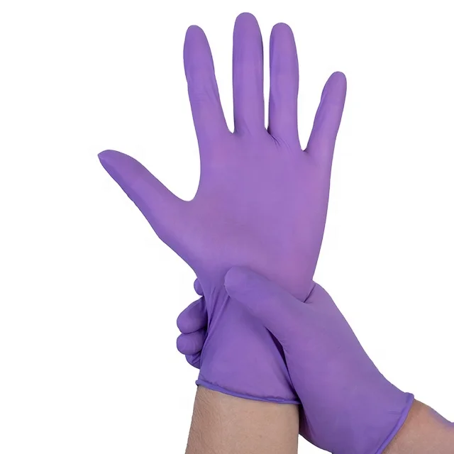 Hot Selling Disposable Medical Use Rubber Powder-Free Nitrile Exam Gloves