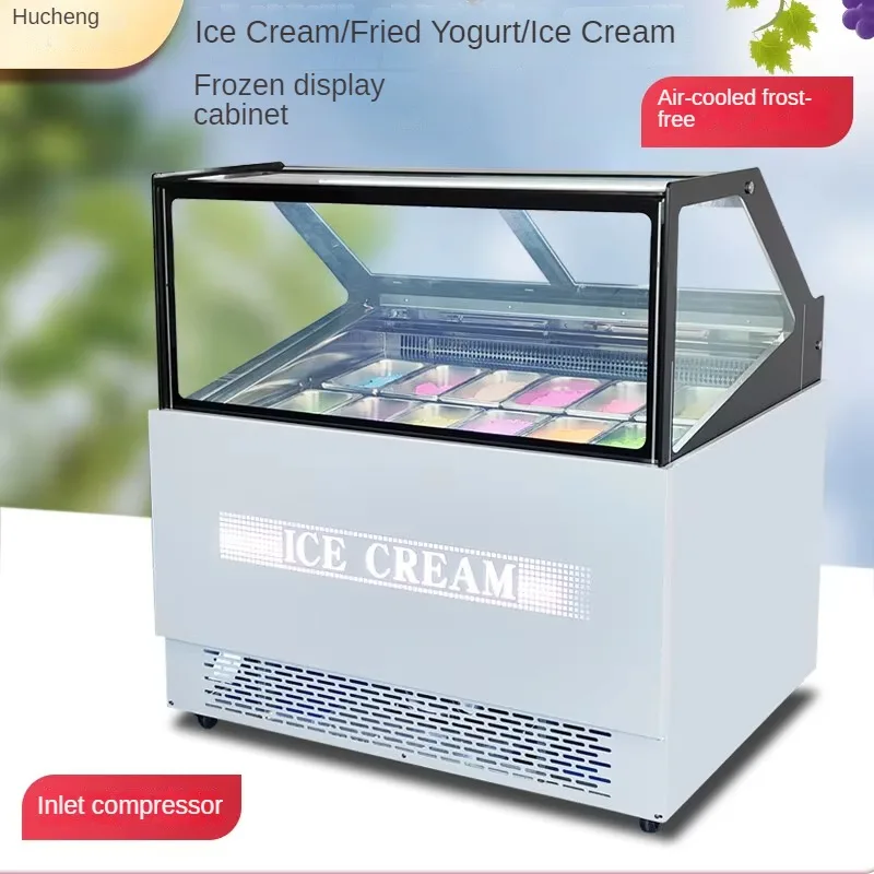 Hucheng Showcase Portable Gelato Display Freezer Popsicles Mini For Sale