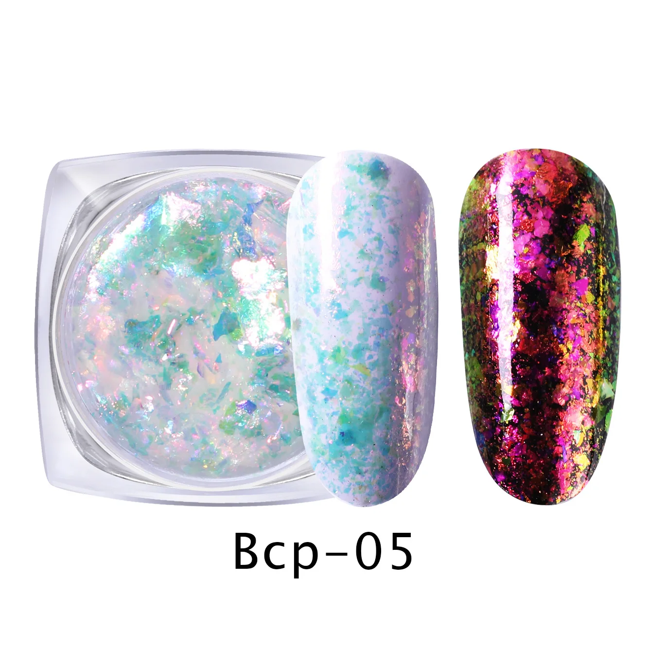 
YUXI High Quality New Design Nail Art Colorful Rainbow Star Mirror Glitter Nail Art Decoration 