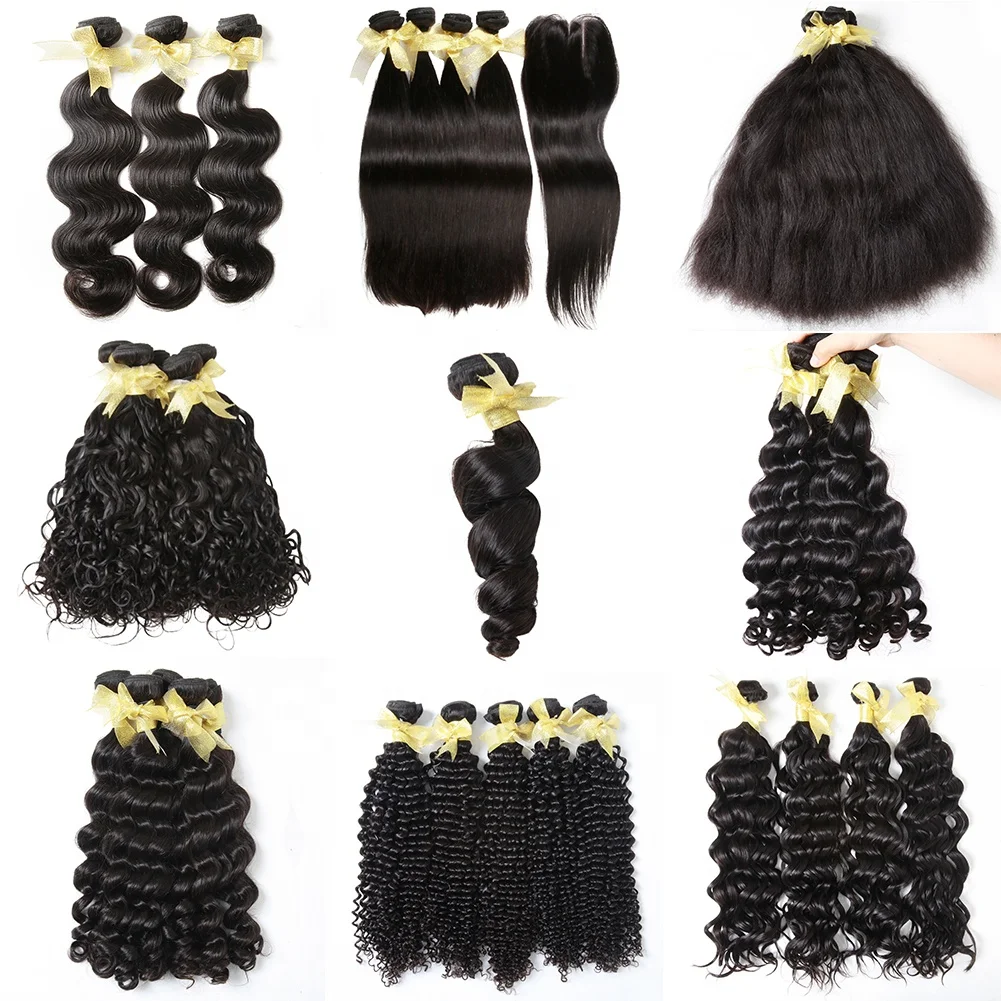 
Wholesale cheap unprocessed real natural hair 10a 12A grade wavy raw Hair bundles Vendor Brazilian virgin human hair extensions 