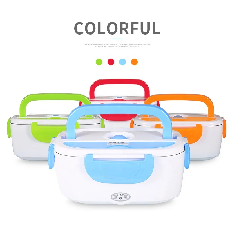 YUYANG 220V 110V 12V 24V Pluggable Office Car 2IN1 Portable Leakproof Food Warmer Bento Box Electric Heated Meal Rice Lunch Box