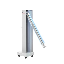 60W Double-Tube Steel UV Trolley Family UVC 254nm Germicidal Lamp Ultraviolet Room Sterilizer Trolley Car