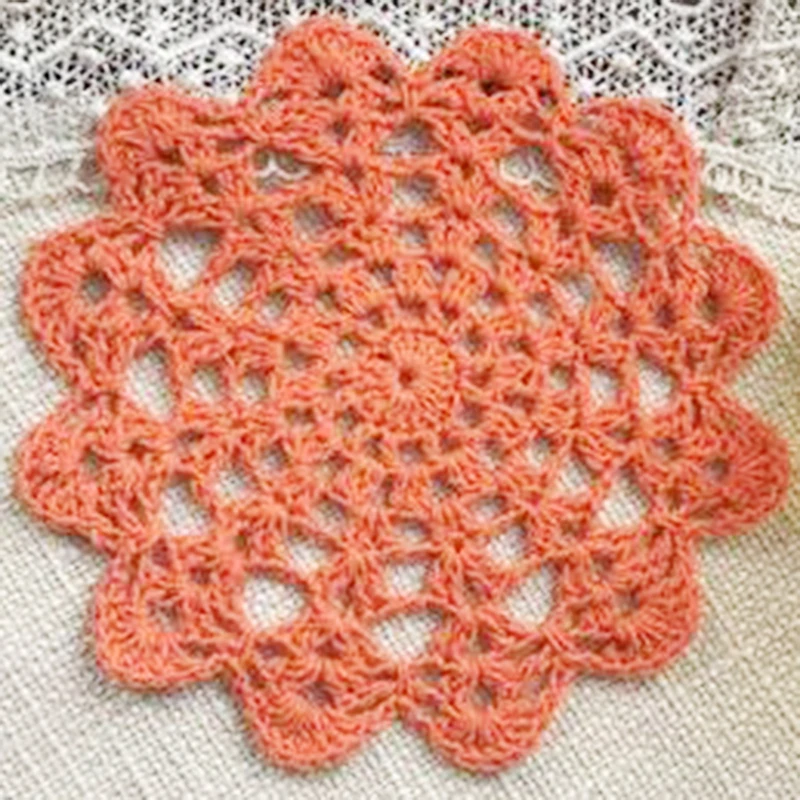 Small Crochet Cotton Lace Coasters Doilies White Round 4 inch Handmade Coaster