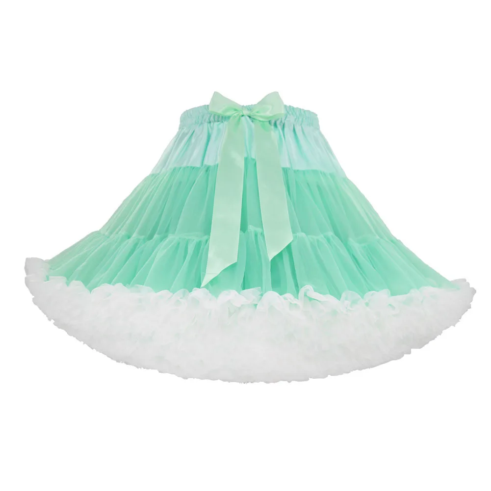 40cm Long-25 Different Color-Free Size-Wholesale Cheap Lolita Slips Skirt Adult Tutu Skirt Tulle Puffy Dress Crinoline Petticoat