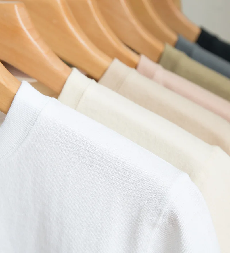 T-shirt Tshirt Lovers Round Neck Loose Drop Shoulder Short Sleeves Casual Heavy Seamless Tube Woven Cotton Blank Men 260 Grams