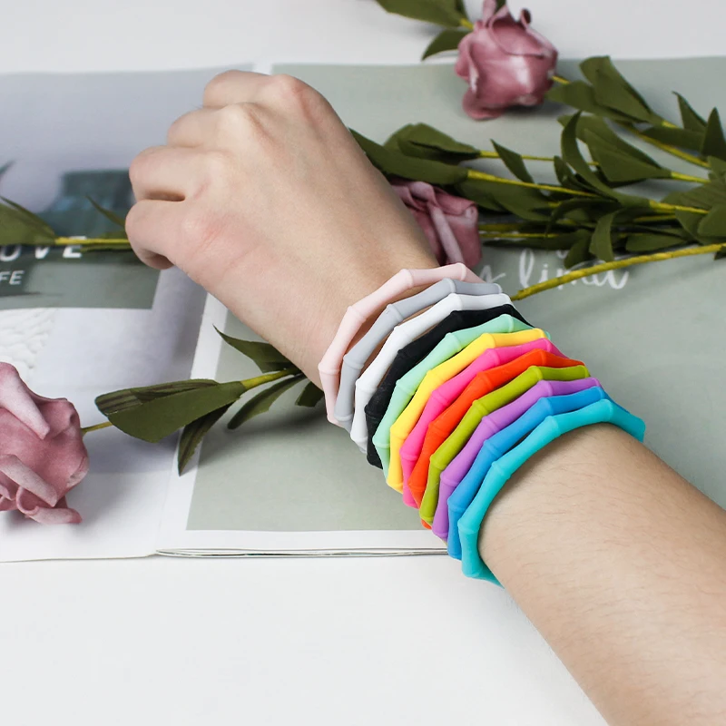 Silicone Bracelet Bone Stackable Bracelet Bamboo Wristband Comfortable Flexible Band