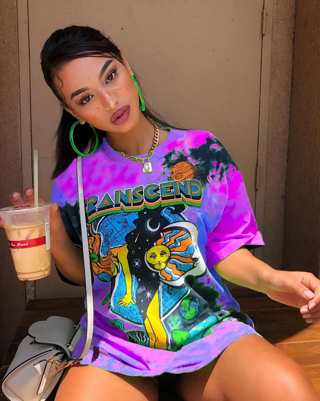  2021 Fashion Street Oversized Summer Casual Short Sleeve Plus Size Women Cartoon T Shirt