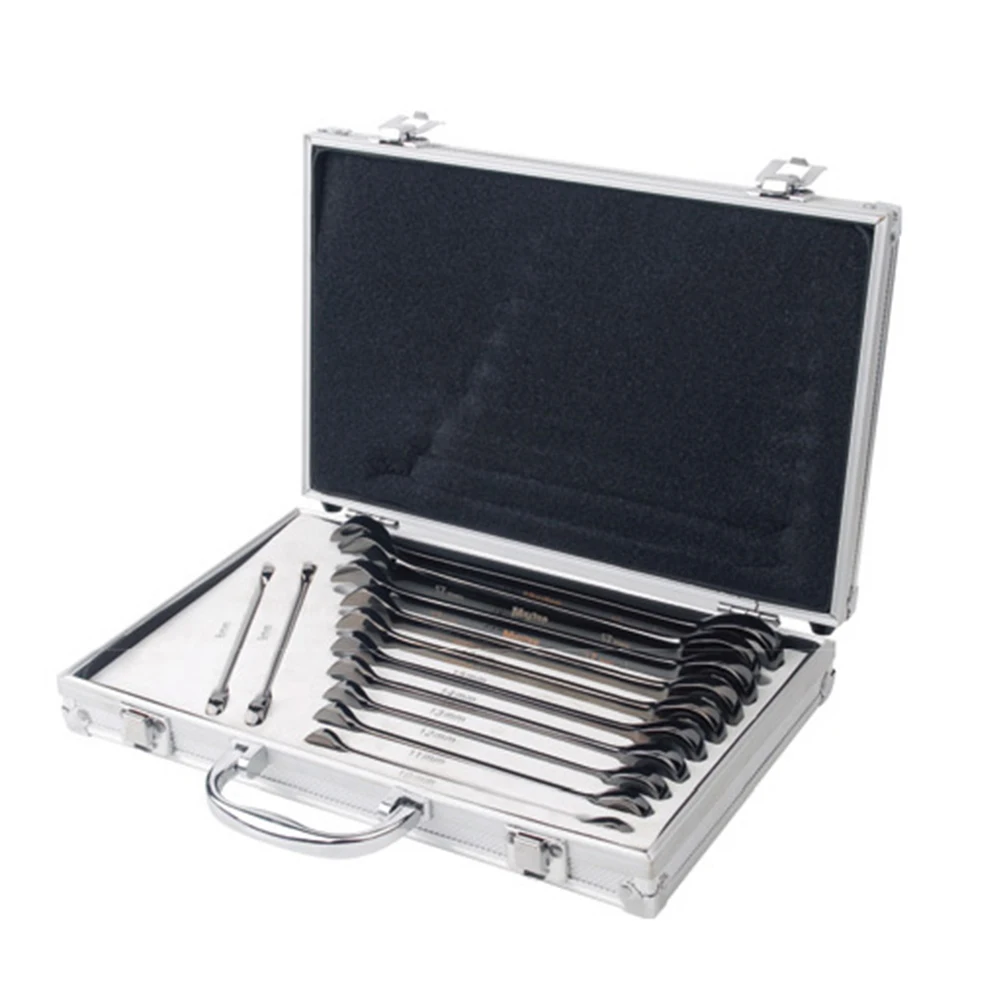 MT8602A BLACK NICKEL 12PCS COMBINATION RATCHET WRENCH SET