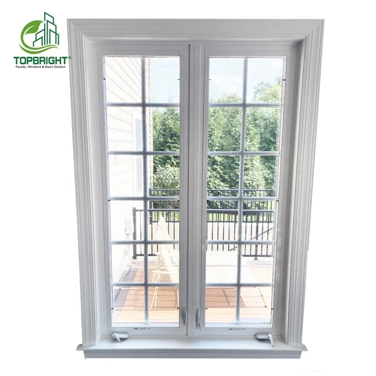 Topbright half round impact resistant crank windows security mosquito net aluminum casement window