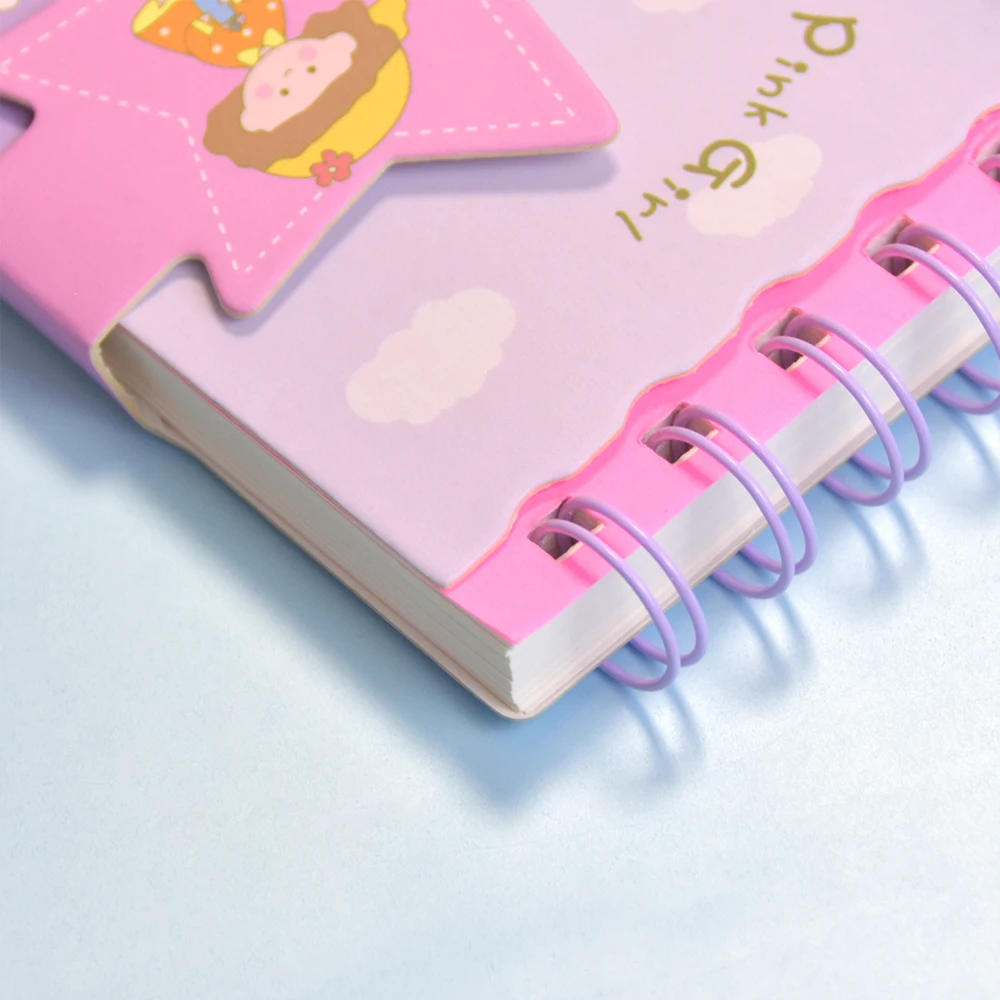 HR New Design Cartoon Cute Back To School Composition Daily Mini Memo Pad Weekly Agenda Planner Spiral Notebook For Students