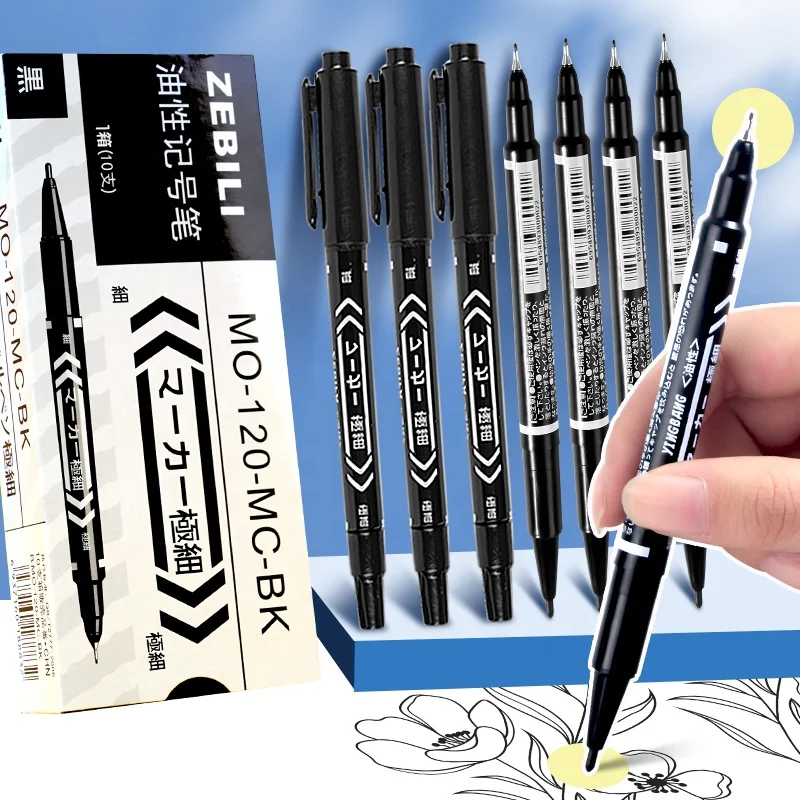 Wholesale of high-quality Marker Pen double headed pens for learning and marking small double headed ink markers