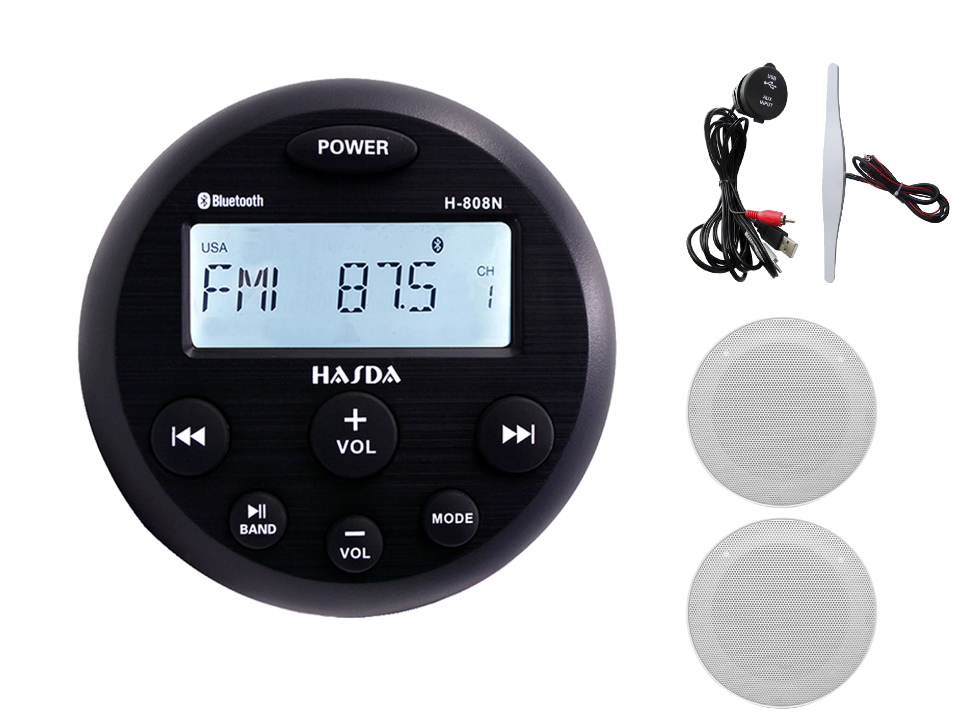 Waterproof Motorcycle mp3 player with hands free for golf cart marine bathroom swimming spa pool dudio H-808N