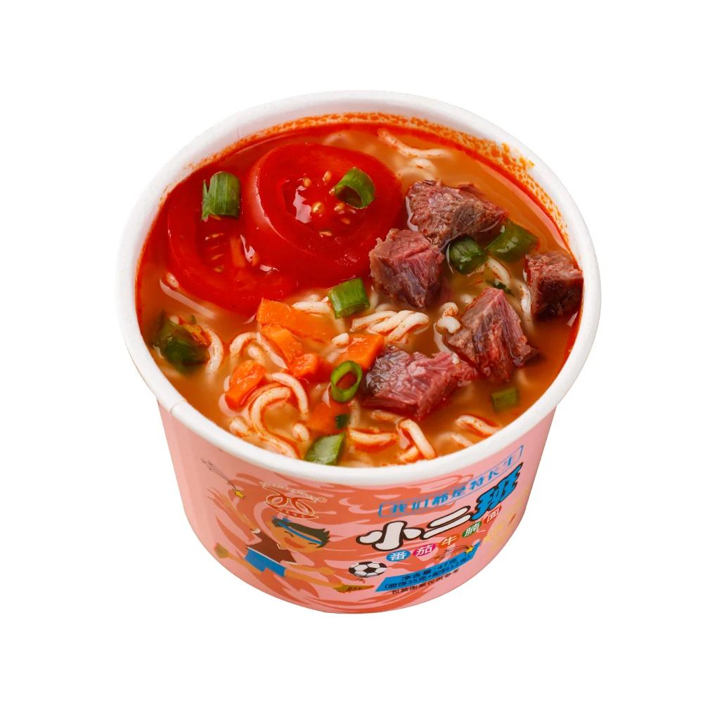 Chinese Halal Nutrition Spicy Seafood Flavor Cup Noodles Korean Version Vegetable Flavor Roasted Wing Instant Noodles Bag