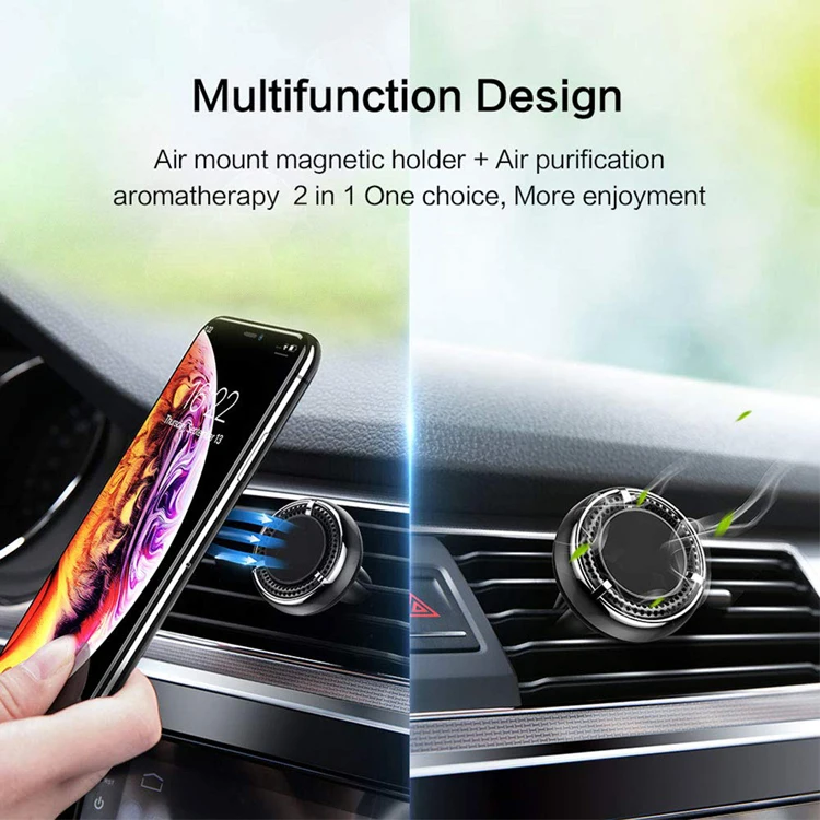 Universal Magnetic Phone Holder and Car Aromatherapy Custom Air Freshener Diffuser