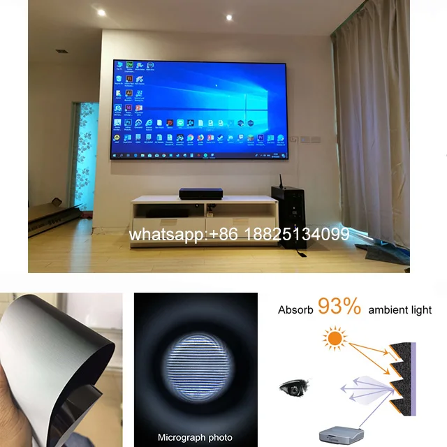 Экран xy для домашнего кинотеатра, 100 дюйма, с высоким коэффициентом усиления