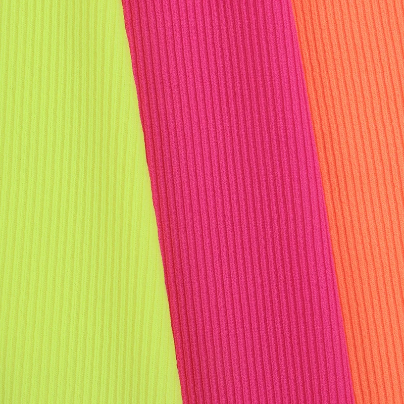 China suppliers 88 nylon 12 spandex tubular 2x2 rib knit fabric for lulu swimwear camisole base shirt