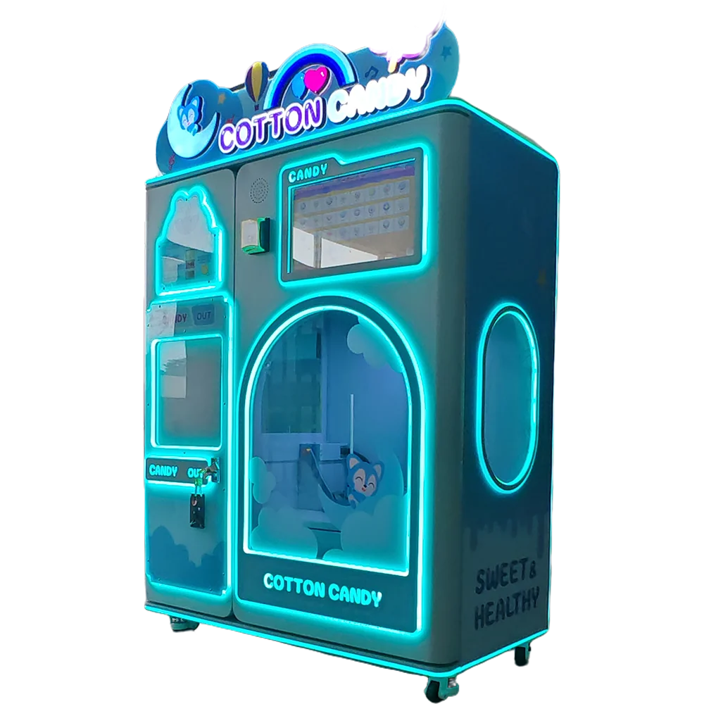 Automatic Candy Floss Vending Machine Coton Candy Machine Candy Dispenser Machine