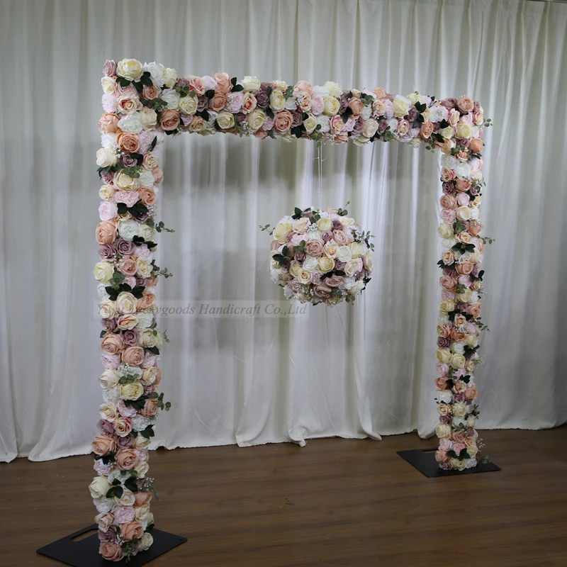 LFB1472 Luckygoods индивидуальный искусственный шелк растение Круглый Свадебный сценический фон