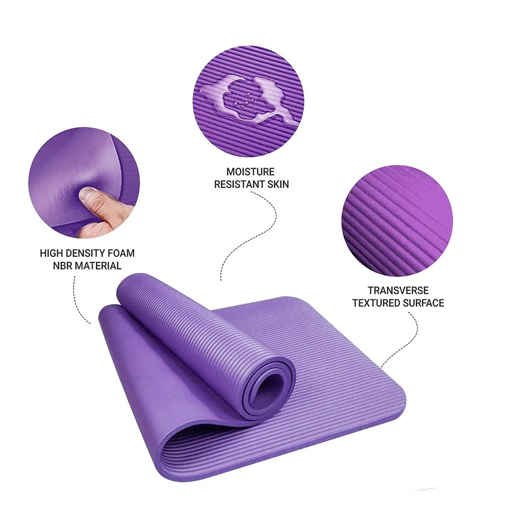 Custom Print Yoga Mat NBR Yoga Mat Wholesale Manufacturer Non Slip 8mm 10mm 15mm Thick Yoga Mat