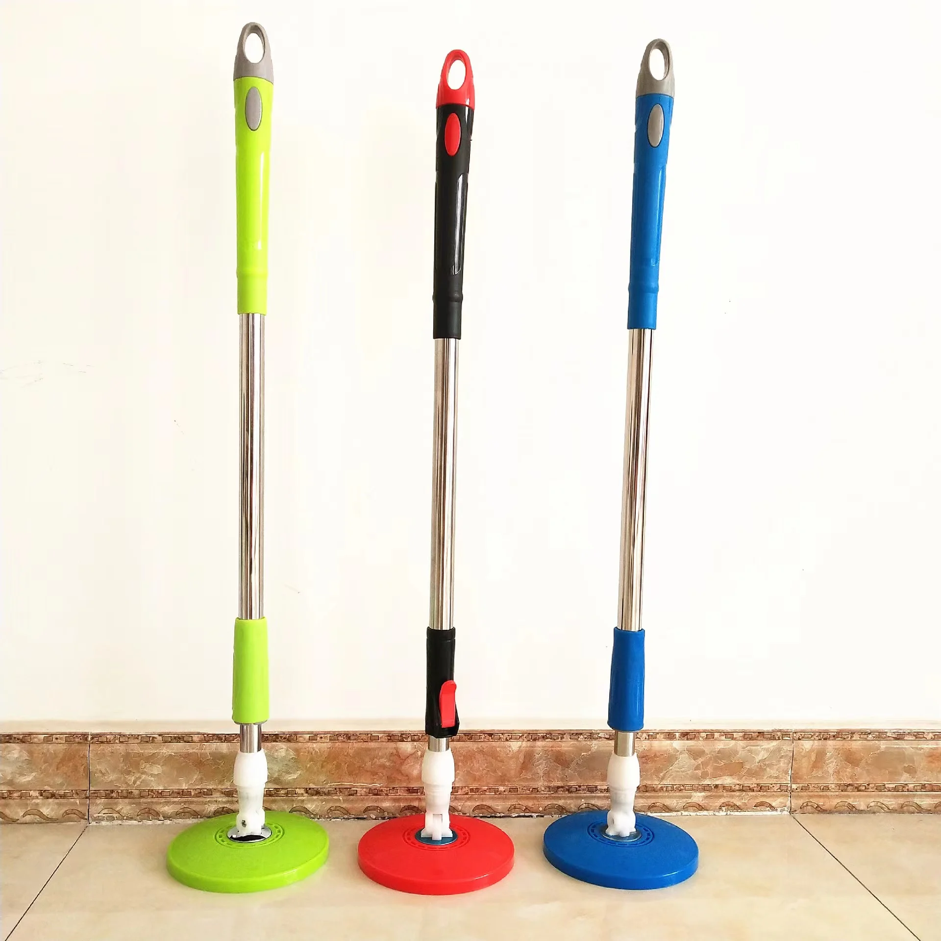 Spin Mop Rod Handle Replacement for Floor 360 Degrees Rotating Floor Mop Pole No Foot Pedal Version Handle Cleaning Tool