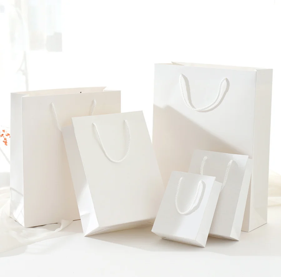 
Custom Logo Packaging Bag For Gift Kraft Brown Paper Portable Bags With Handles 03S029 