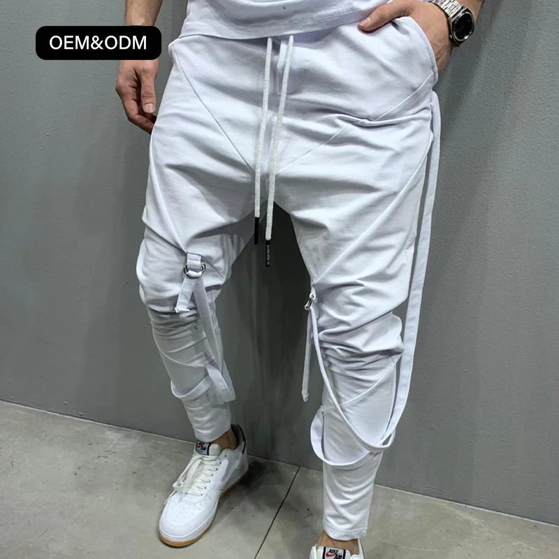 Hip Hop Mens Cargo Pants Gyms Fitness Sportswear Long Pants Men Casual Sports Jogger Track Trousers