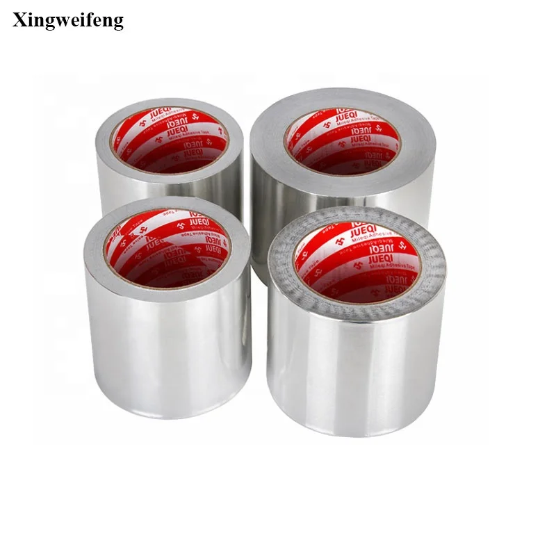 
hot sale 75 micron cold weather reflective duct good isolation co polymer coated aluminum foil adhesive sealing tape 