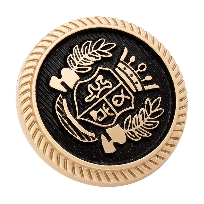 Custom Sewing Dome Retro Uniform Suit Buttons Shank Metal Button For Clothing