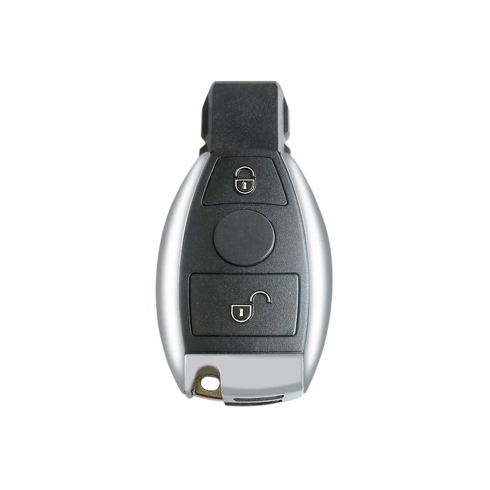 2 Buttons Keyless Entry 433 / 315 Mhz Car Remote Key Case For Benz NEC & BGA Smart Car Key