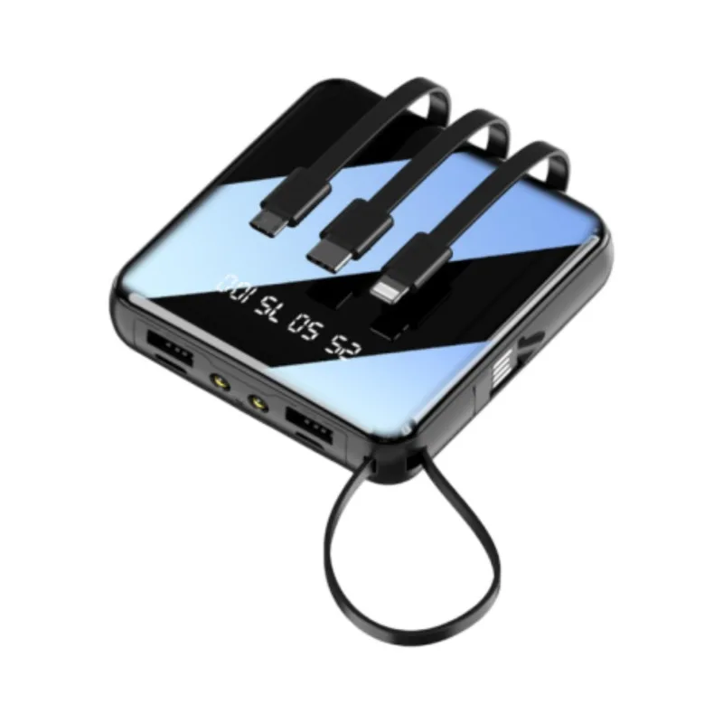 Promotional Convenient High Capacity  4 Cables Design Portable Power Bank