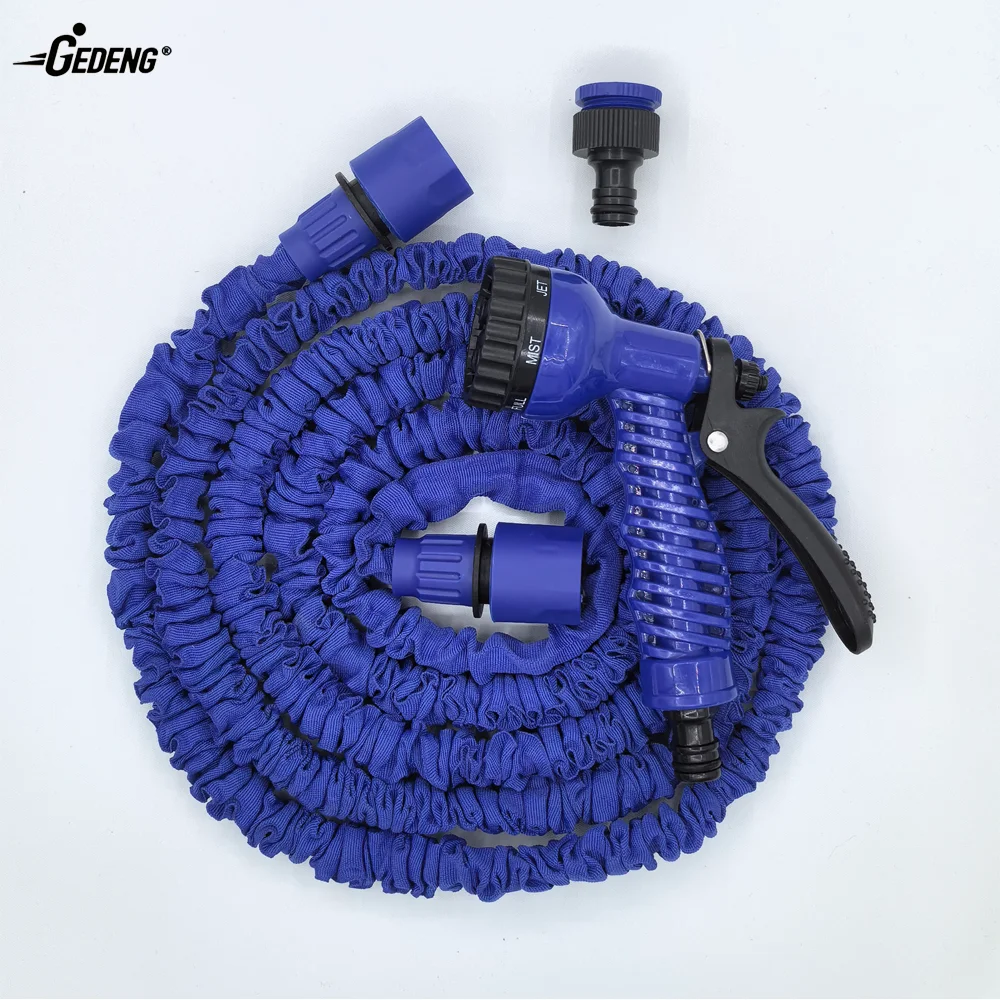 GEDENG New Universal To Multifunctional Watering Hose 25ft  High Pressure Expandable Garden Hose Black Retractable Set