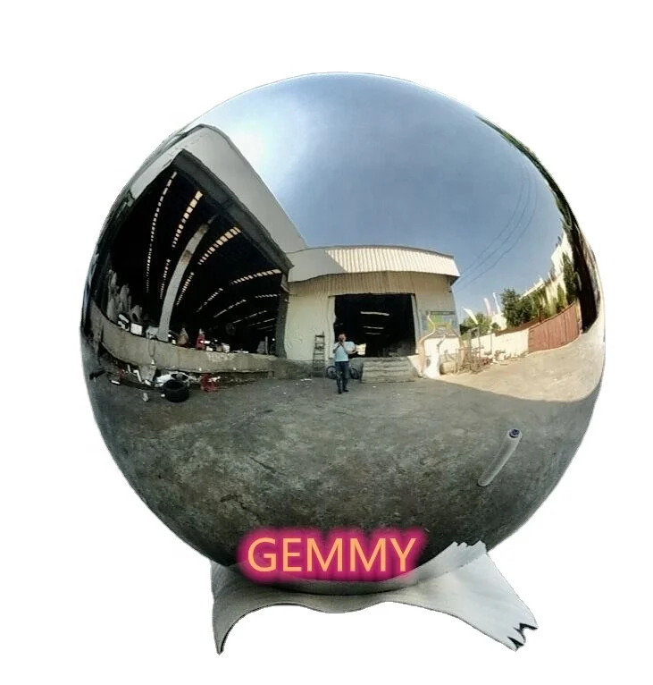 High Quality Mirror Polished Hollow Stainless Steel Polished Reflective Ball Sphere Metal Craft Metal Statue Metal Sculpture