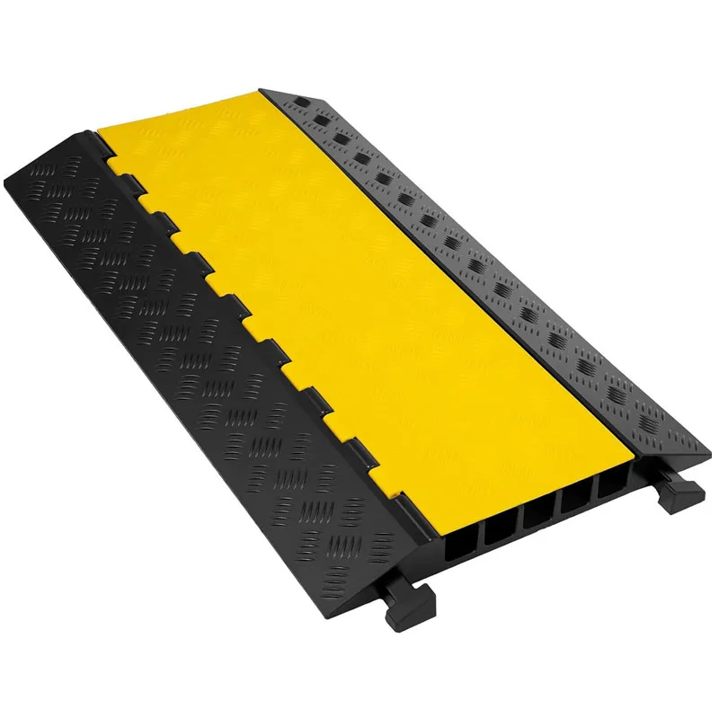 5 Channel Cable Protectors Extreme Rubber Cable Ramps  Driveway Rubber Traffic Speed Bumps Cable Protector