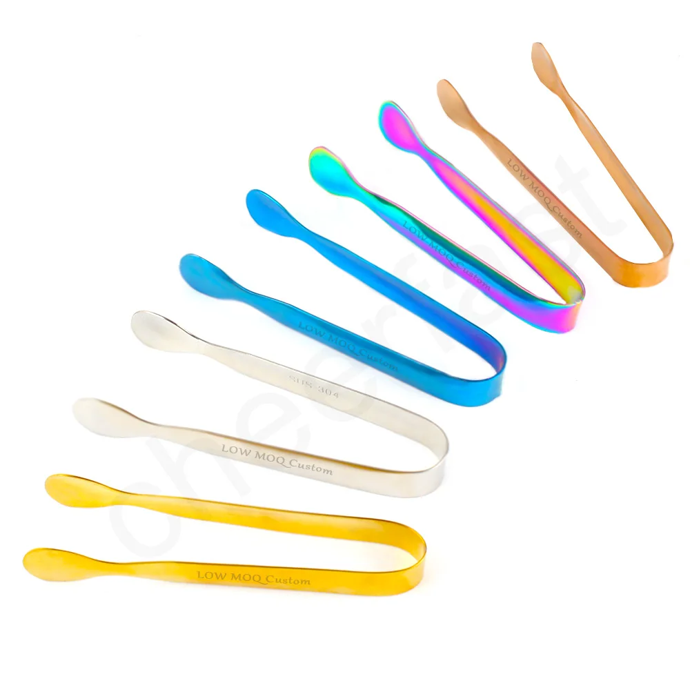 Милый подарок миниатюрные винтажные ледяные щипцы из нержавеющей стали для закусок маленькие кухонные льда