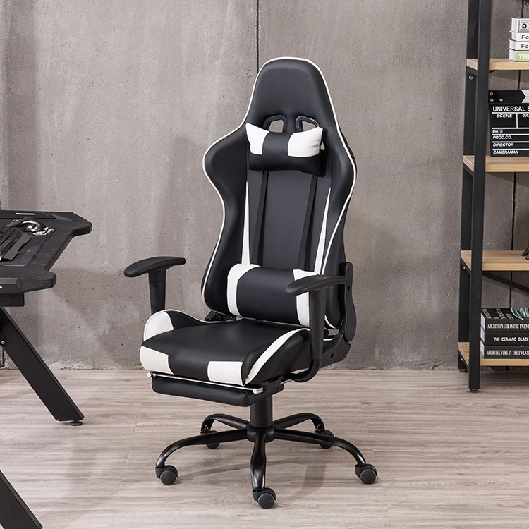 
Modern Racing Computer Workstation White Wcg Gamer Rgb Foot Rest Cheapest Pc Reclining Playstation Gaming Chair 
