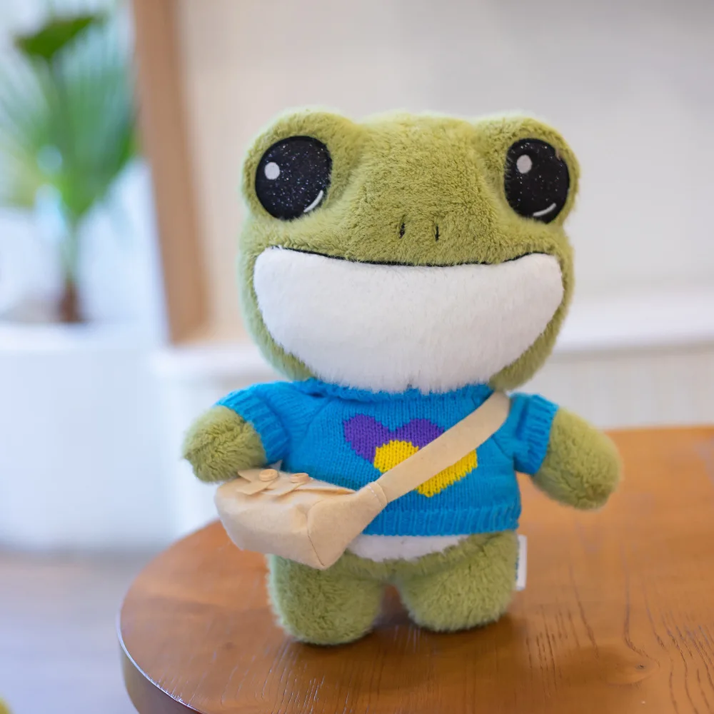 Factory wholesale custom Non deformable dressed frog stuffed toy plush toy for children