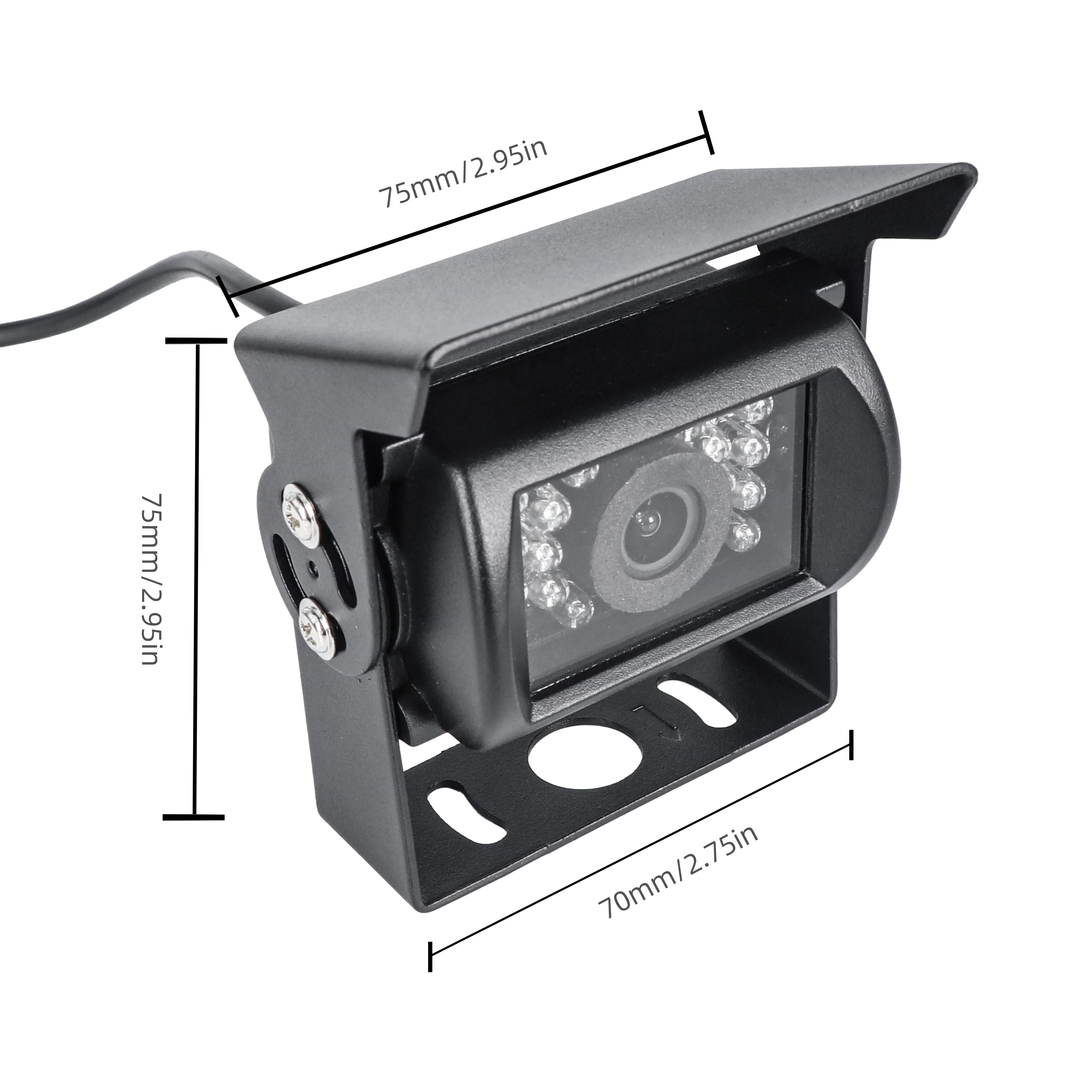 Factory Customized Wired Backup Camera Night Vision Ip68 Waterproof Bus Truck Rear View Reverse Car Rear View Camera Camera