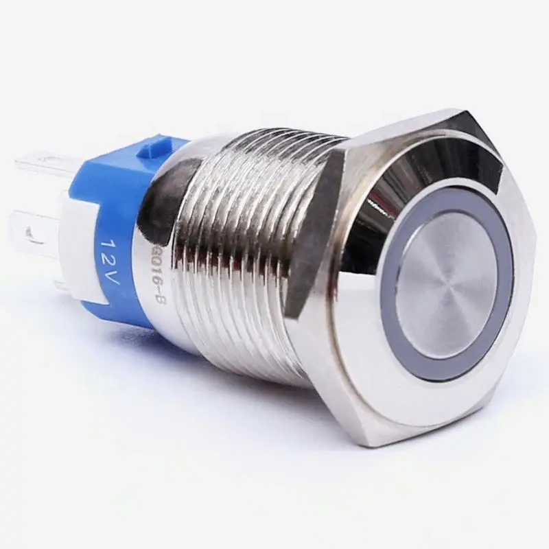 16 мм водонепроницаемый Мгновенный Металл 230 В start stop Панель кнопочный пусковой переключатель