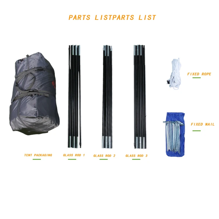 
Outdoor camping tent Big tent Two-bedroom and one-living tent outdoor camping rainproof 8 people, 10 people and 12 people 