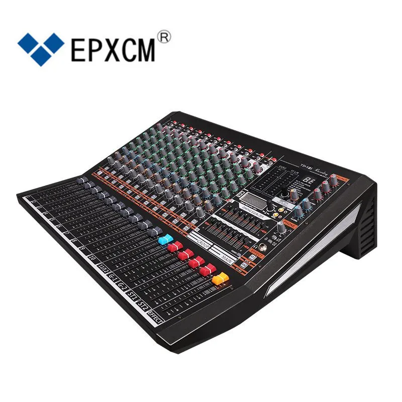 High Quality mixing console professional Digital Audio video Mixer 8 12 16channel  sound mixer with 48V phantom power