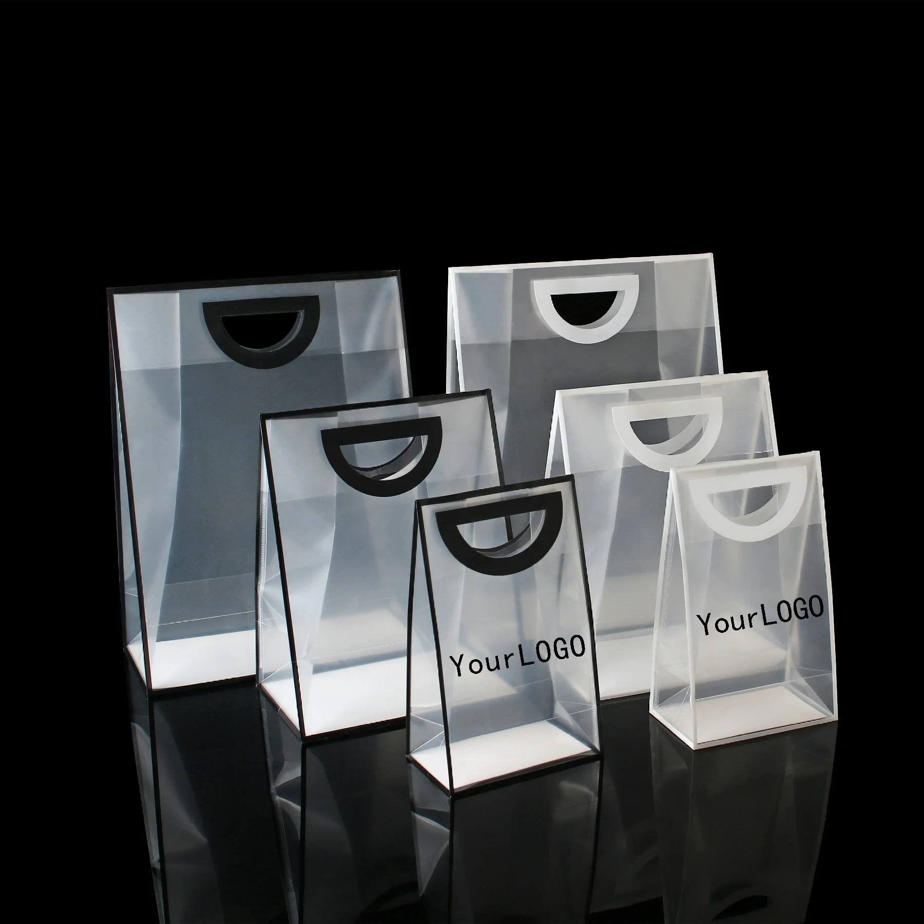 custom made shopping transparent mini handbag