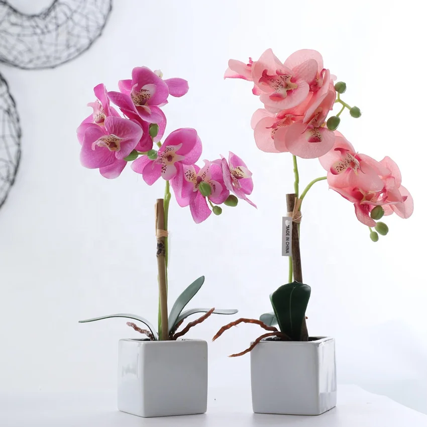 YAYUN A-1179 Artificial Potted Orchid Flower For Table Decoration